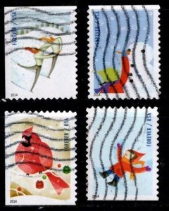 #4937 - 4940 Winter Fun set/4 (Off Paper)- Used