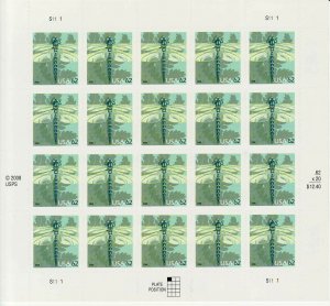 Dragonfly Pane Sheet of Twenty 62 Cent Postage Stamps Scott 4267