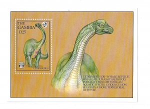 Gambia 1992 Dinosaurs S/S Sc 1292a MNH C8