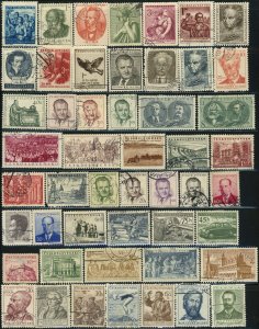 500 Czechoslovakia Postage Stamps Collection Europe 1919-1950 Czech Used