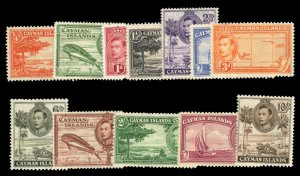 Cayman Islands #100-111 Cat$125, 1938-43 George VI, complete set, never hinged