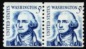 US 1304C MNH VF 5 Cent Washington Coil Pair (Re-Drawn)