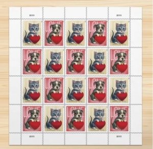 Love puppy 2023 Forever stamps 2 sheets total 40 stamps
