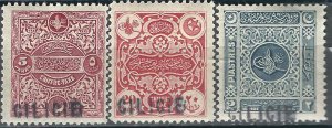 Cilicia J1, 2, 4 YT TAX 1, 2, 4 MH F/VF 1919 SCV $85.00