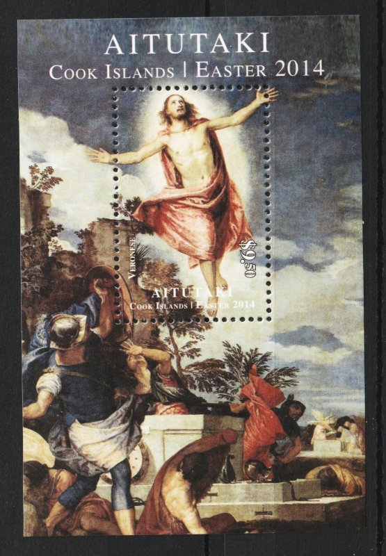 2014 Aitutaki Cook Islands Sc# 622 m/s - Easter, Religion. MNH Cv$16.50