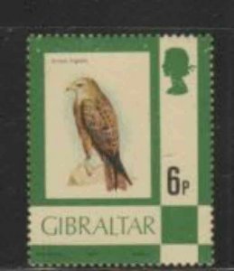 GIBRALTAR #347 1977 6p BLACK KITE MINT VF NH O.G