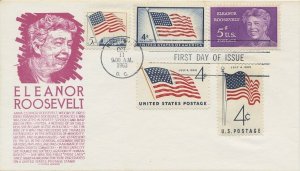 #1236 Eleanor Roosevelt combo Anderson cachet First Day Cover 