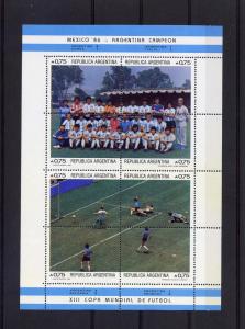 Argentina Scott 1569/70 1986 World Cup Shlt(2) MNH VF 