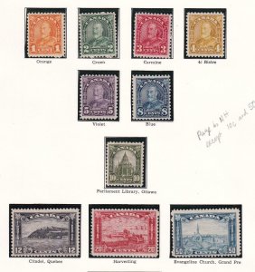 CND # 162-163,167-170,173-176 VF-MNH 10cts & 50cts MH KGV ARCH/LEAF ISSUES $757