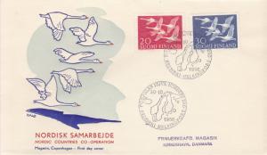 Nordic Council Member Nations Joint Issue 1956 Whooper Swans All Five First Days