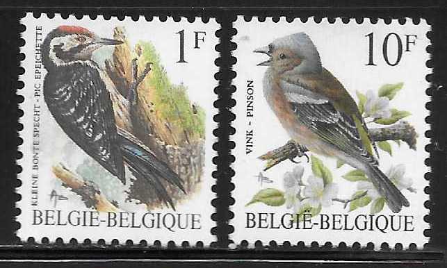 Belgium 1217, 30 Birds part set MNH