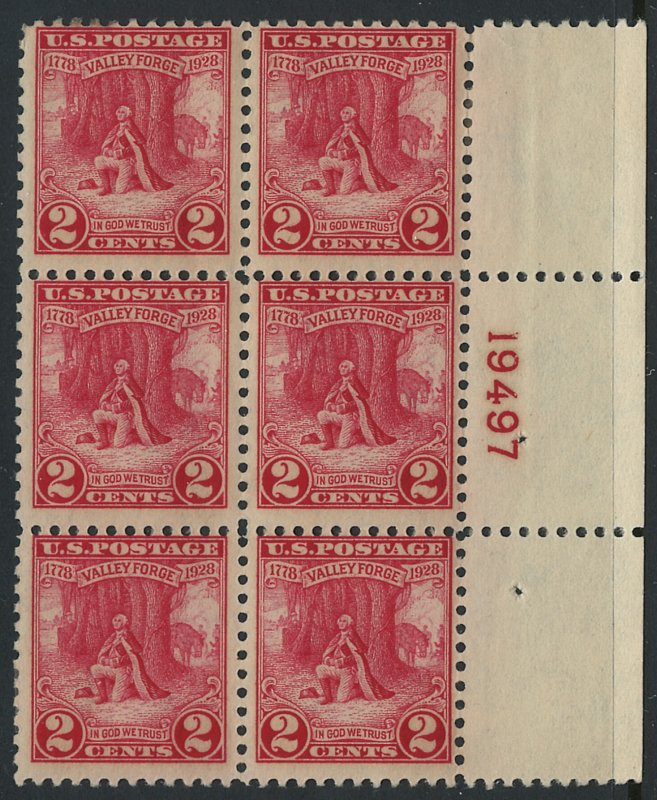 US Scott 645 Plate Block of 6! MLH! #19497