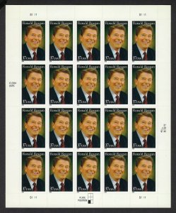 U.S.#3897 RONALD REGAN, PRESIDENT MINT, VF, NH   FULL SHEET @ FACE VALUE!