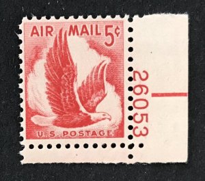 US #C50 Mint VF NH OG, LR Plate #26053 Single. Fresh Color.  11522