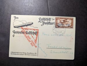 1931 Egypt Airmail LZ 127 Graf Zeppelin Cover Cairo to Friedrichshafen Germany