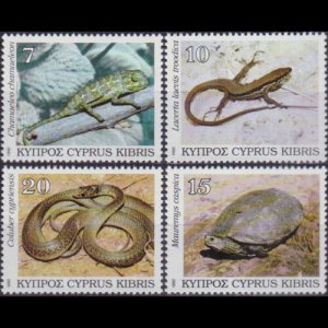 CYPRUS 1992 - Scott# 802-5 Reptiles Set of 4 NH
