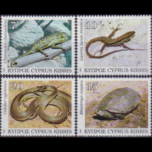 CYPRUS 1992 - Scott# 802-5 Reptiles Set of 4 NH