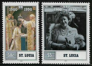 St Lucia #969-70 MNH Set - Queen Mother's 90th Birthday