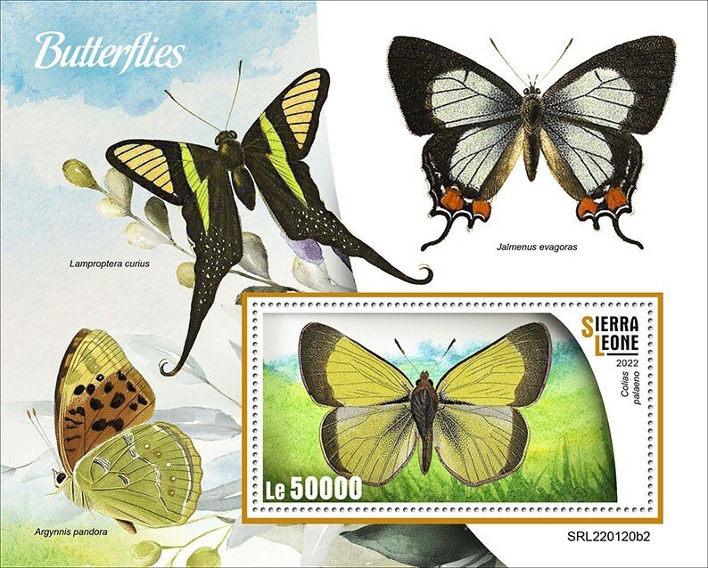 SIERRA LEONE - 2022 - Butterflies - Perf Souv Sheet #2 - Mint Never Hinged