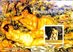 A0770 - GUINEA-BISSAU -  ERROR   IMPERF SHEET - ART Painters: RENOIR 2001