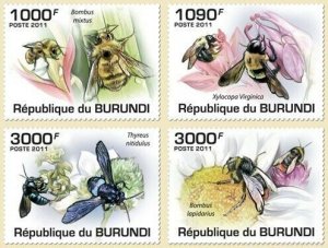 BURUNDI 2011 - Bees M/S. Official issues.