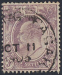 Straits Settlements    SC# 110 Used  pale shade see details & scans