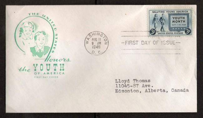 UNITED STATES - Scott # 963 FDC Youth Month - House Of Farnham Cachet