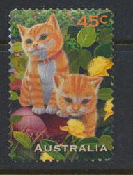 Australia SG 1652 Used  Self adhesive - Pets Cats