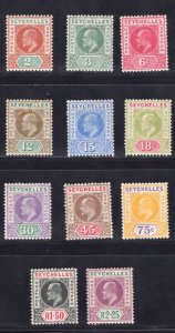 MOMEN: SEYCHELLES SG #60-70 1906 MINT OG H £130 LOT #66628