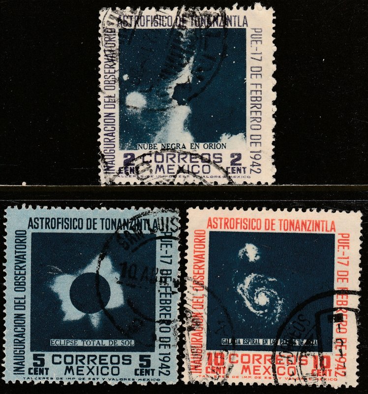 MEXICO 774-776, OPENING OF Tonanzintla Astrophysics Observatory USED. F-VF. (2)