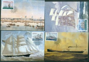 Sweden. Maximum Card 1999 Complete Set. 4  Card. The Maritime Heritage