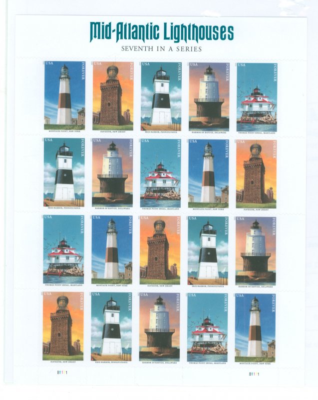 United States #5625b Mint (NH) Souvenir Sheet (Lighthouses)