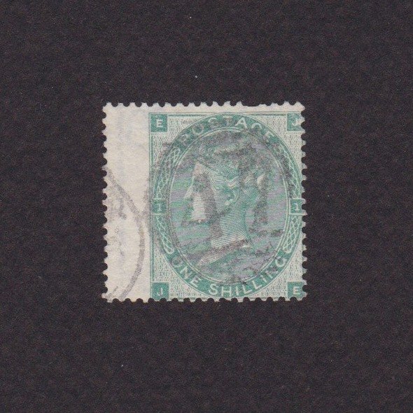GREAT BRITAIN 1862, Sc# 42 Plate 1, CV $260, Wmk Her. emblems, wing margin, Used