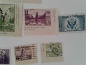 COLLECTION OF IMPERERATED USED AMERICAN VINTAGE STAMPS !!