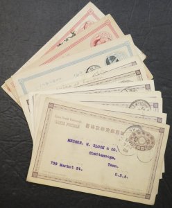 EDW1949SELL : JAPAN Collection of 13 Early Used Post cards with Better markings.