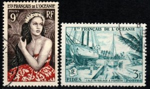 French Polynesia #180-81 F-VF Used CV $9.25 (X3052)