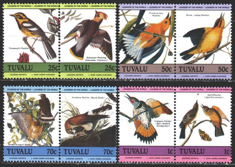 Tuvalu. 1985. 276-83. Birds, Odabon, fauna. MNH.