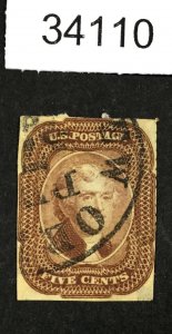 MOMEN: US STAMPS #12 IMPERF USED LOT #34110