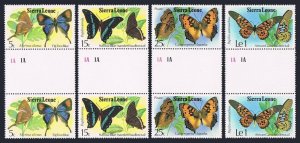 Sierra Leone 447-450 gutter,MNH.Mi 574-577. Butterflies,1979.Fig tree blue,