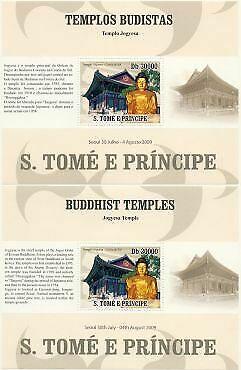 St Thomas - Buddhist Temples - 2 S/S  Set - ST9510d