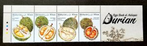 Malaysia King Of Fruits Durian 2021 Food Plant (stamp title) MNH