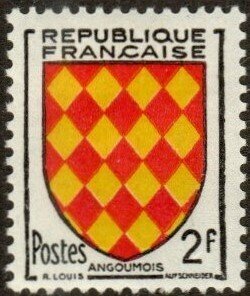 France 737 - Mint-H - 2fr Arms of Argoumois (1954)