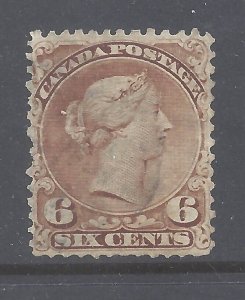 Canada # 27a USED6c YELLOW-BROWN LARGE QUEEN BS27706