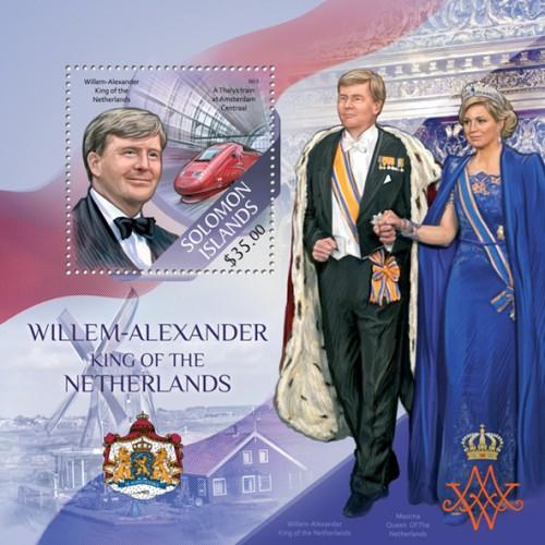 SOLOMON ISLANDS 2013 SHEET WILLEM ALEXANDER ROYALTY KING NETHERLANDS slm13507b