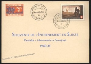 Switzerland WWII Internee Camp Nennigkofen Soldier Stamp Cover G107519