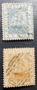 Stamp Africa British Guiana 1876 Seal of Colony A13 sc# 72 & 73
