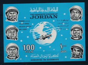 [20625] Jordan 1965 Space Travel Weltraum Astronauts Overprint Imperf. Sheet MNH