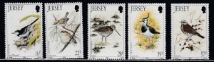 Jersey # 582-586,  Birds, Mint NH, 1/2 Cat.