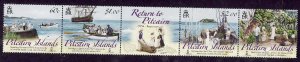 Pitcairn Is.-Sc#684- id12-unused NH strip-Islanders return-2009-