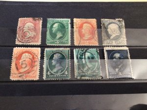 United States early used  stamps  with minor tears A14083